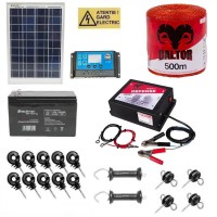 Kit gard electric Daltor 2.5J + Fir 500m 90kg + Panou solar 10W + Acumulator 12V 7Ah Kit gard electric Daltor 2.5J + Fir 500m 90kg + Panou solar 10W + Acumulator 12V 7Ah