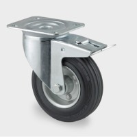 Roata pivotanta din otel cu frana 200 mm - 205 kg TENTE 3477DVR200P63