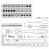 Trusa chei tubulare 1/4" + 1/2" - 72 piese HARTSSON TOOLS [2]