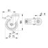 Roata pivotanta cu frana poliuretan 75 mm cu furca inox - 75 kg TENTE 7477PJO075P30-11 [2]