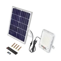 Lampa LED proiector 100W cu panou solar 25W si telecomanda IP66 Breckner