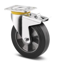 Roata pivotanta cu frana din aluminiu 250 mm - 500 kg TENTE 4687IEP250P63 Roata pivotanta cu frana din aluminiu 250 mm - 500 kg TENTE 4687IEP250P63