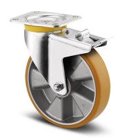Roata pivotanta cu frana din aluminiu 250 mm - 800 kg TENTE 4687ITP250P63 Roata pivotanta cu frana din aluminiu 250 mm - 800 kg TENTE 4687ITP250P63