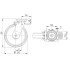 Roata pivotanta cu frana din fonta 250 mm - 1000 kg TENTE 9682FTP250P63 WT50 [2]