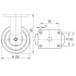 Roata fixa din fonta 250 mm - 1200 kg TENTE 9688FTP250P63 WT50 [2]