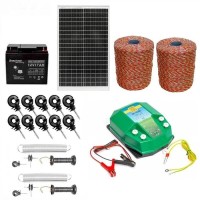 Gard electric pachet complet, 2000m 4.5J 100kg + Acumulator 12V + Panou solar 30W Gard electric pachet complet, 2000m 4.5J 100kg + Acumulator 12V + Panou solar 30W