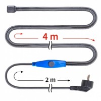 Cablu incalzitor conducte anti-inghet cu termostat 4 m, putere 64 W