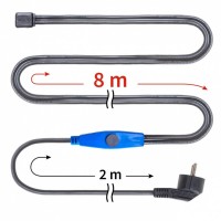 Cablu incalzitor conducte anti-inghet cu termostat 8 m, putere 128 W
