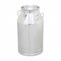 Bidon inox 40 litri cu manere si prindere cu clipsuri si capac inox