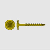 Surub autoforant 6x280 mm pentru lemn RO-JET 50 buc, cu cap lat, otel zincat galben