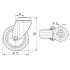 Roata pivotanta electro-conductiva 75 mm - 55 kg TENTE 2470DYK075P30 [2]