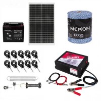 Pachet gard electric 4J Daltor + Fir 1000m 90kg + Acumulator 12V + Panou solar 30W Pachet gard electric 4J Daltor + Fir 1000m 90kg + Acumulator 12V + Panou solar 30W