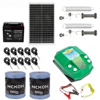 Kit gard electric cu panou solar 30W, 2000m 4.5J 90kg + Acumulator 12V Kit gard electric cu panou solar 30W, 2000m 4.5J 90kg + Acumulator 12V
