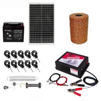 Pachet gard electric 4J Daltor + Fir 500m 100kg + Acumulator 12V + Panou solar 30W Pachet gard electric 4J Daltor + Fir 500m 100kg + Acumulator 12V + Panou solar 30W