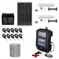 Pachet gard electric 6.6J + Fir 1000m 130kg + Acumulator 12V + Panou solar 30W Pachet gard electric 6.6J + Fir 1000m 130kg + Acumulator 12V + Panou solar 30W