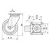 Roata pivotanta poliuretan 75 mm - 75 kg TENTE 2470PJO075P40 [2]