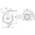 Roata pivotanta din otel cu frana 125 mm - 100 kg TENTE 3477DIR125P62 [2]