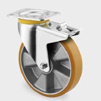 Roata pivotanta cu frana din aluminiu 200 mm - 800 kg TENTE 4687ITP200P63 Flat