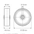 Roata din poliamida 125 mm - 300 kg UOO125x40-Ø12 HL 44,4 TENTE  [2]