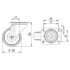 Roata pivotanta din poliamida 100 mm cu furca inox - 200 kg TENTE 8470UOO100P62 [2]