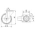 Roata pivotanta din otel 125 mm - 100 kg TENTE 3470DIR125P62 [2]