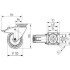 Roata pivotanta din polipropilena cu frana 100 mm - 80 kg TENTE 2477PJO100P50 [2]