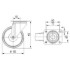 Roata pivotanta din poliamida 125 mm - 250 kg TENTE 3470UFR125P62 blue [2]