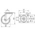 Roata pivotanta din aluminiu 125 mm - 300 kg TENTE 3470ITP125P63 [2]