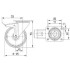 Roata pivotanta din poliamida cu frana 125 mm - 250 kg TENTE 3477UFR125P62 Grey [2]