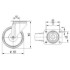 Roata pivotanta din poliamida 125 mm - 200 kg TENTE 3470UAR125P62 red [2]