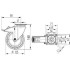 Roata pivotanta din polipropilena cu frana 125 mm - 100 kg TENTE 2477PJO125P50 [2]