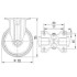 Roata fixa din poliamida 125 mm cu furca inox - 250 kg TENTE 8478UOO125P62 [2]