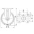 Roata fixa din otel 125 mm - 100 kg TENTE 3478DIR125P62 [2]