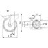 Roata pivotanta din poliamida cu frana 160 mm - 350 kg TENTE 3477UAR160P63 red [2]