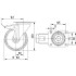 Roata pivotanta din otel cu frana 160 mm - 135 kg TENTE 3477DIR160P63 [2]