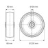 Roata din aluminiu 200 mm - 450 kg TENTE IEP200x50-Ø20 [2]
