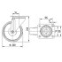 Roata pivotanta din cauciuc 200 mm - 450 kg TENTE 4680IEP200P63 [2]