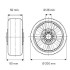 Roata din aluminiu 200 mm - 800 kg TENTE ITP200x50-Ø25 flat [2]