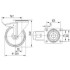 Roata pivotanta din otel cu frana 200 mm - 205 kg TENTE 3477DVR200P63 [2]