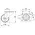 Roata din poliamida pivotanta  80 mm - 100 kg TENTE 3470UAR080P62 red [2]