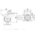 Roata din poliamida pivotanta cu frana  80 mm - 100 kg TENTE 3477UVH080P62 [2]