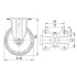 Roata din poliamida fixa 80 mm - 100 kg TENTE 3478UVH080P62 [2]