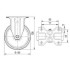 Roata termorezistenta fixa 80 mm cu furca inox - 100 kg TENTE 8478BOG080P62 [2]