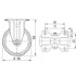 Roata fixa termorezistenta 100 mm cu furca inox - 100 kg TENTE 8478BOG100P62 [2]