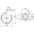 Roata pivotanta din poliamida 160 mm - 350 kg TENTE 3470UOO160P63 [2]