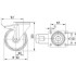Roata pivotanta din cauciuc cu frana 160 mm - 135 kg TENTE 3477DVR160P63 [2]