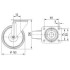 Roata pivotanta din poliamida 160 mm - 350 kg TENTE 3470UAR160P63 red [2]
