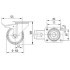 Roata pivotanta cu frana, din aluminiu 100 mm - 250 kg TENTE 3477ITP100P62 [2]
