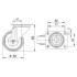 Roata pivotanta din poliamida 100 mm - 150 kg TENTE 3470UAR100P62 grey [2]