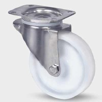 Roata pivotanta din poliamida 100 mm cu furca inox - 200 kg TENTE 8470UOO100P62